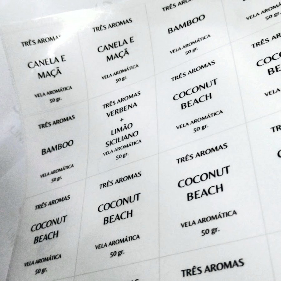 Adesivo PVC Transparente Impresso